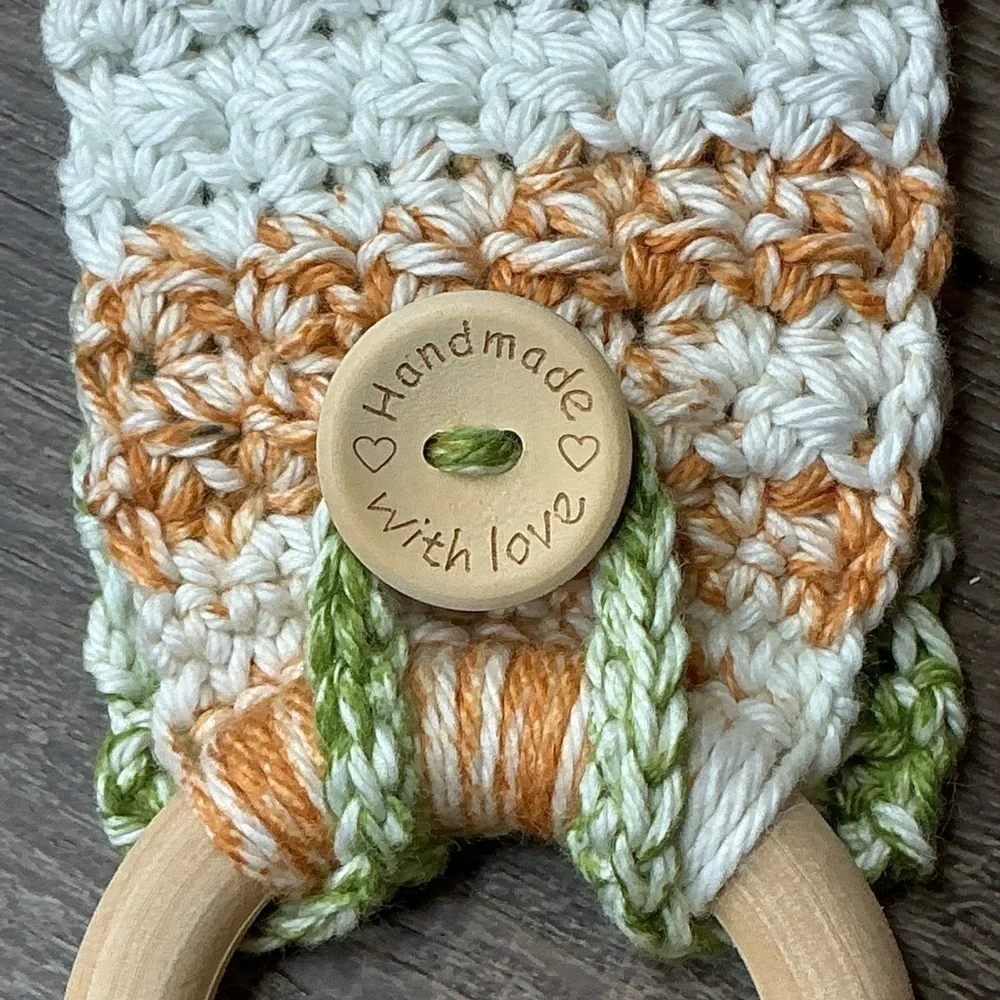 Kitchen‎ Tea Hand Towel Holder Topper Cotton Wood Handcrafted Handmade Crochet